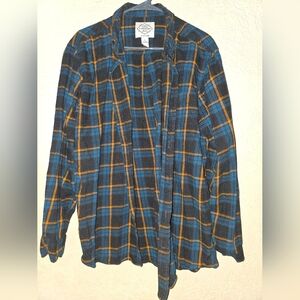St. John's Bay Blue Plaid Shirt